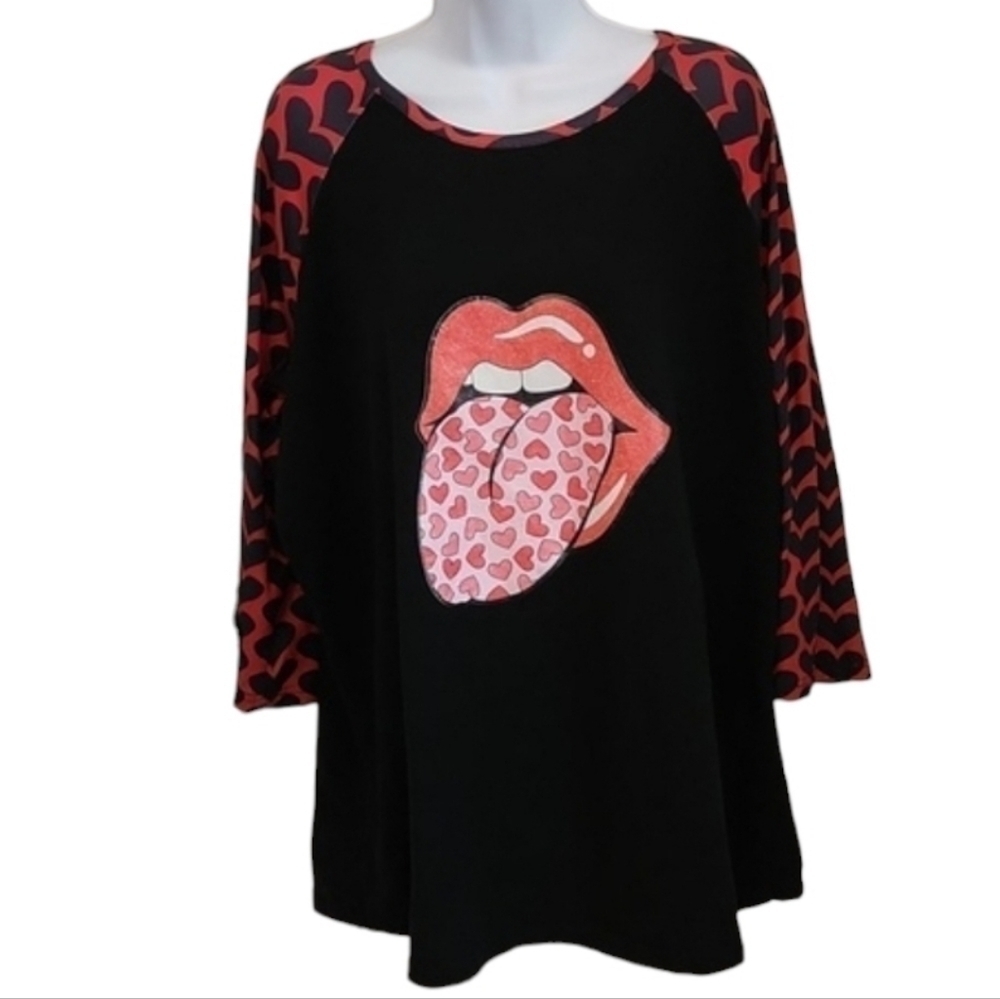 Iltex Heart Rolling Stones Top